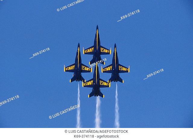 The Blue Angels. US. Navy Acrobatic Team