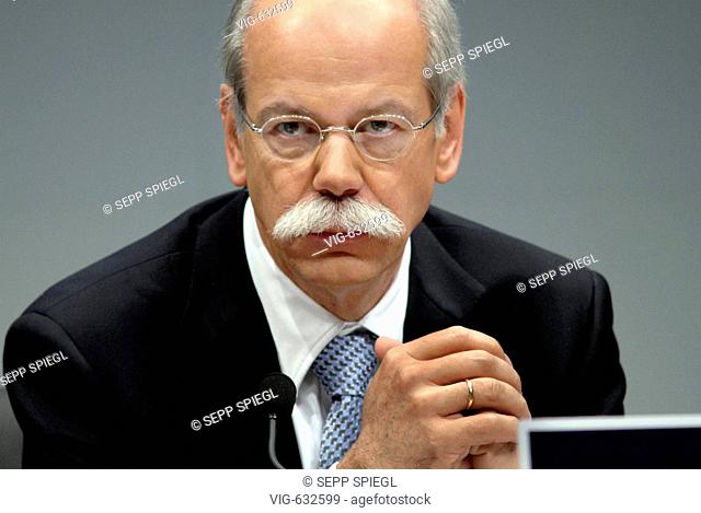 GERMANY, STUTTGART, 14.02.2008 Dieter ZETSCHE, CEO of Daimler AG at the press briefing on annual results 2008 in Stuttgart