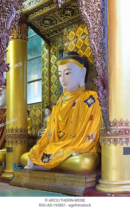 Temple of Buddha Konagamana, Shwedagon Pagoda, Yangon, Burma, Myanmar, Rangoon