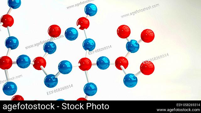 Molecule Structure in 3D as a Presentation Background