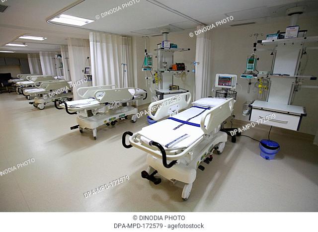 Casualty ward in kokilaben dhirubhai ambani hospital , Andheri , Bombay Mumbai , Maharashtra , India