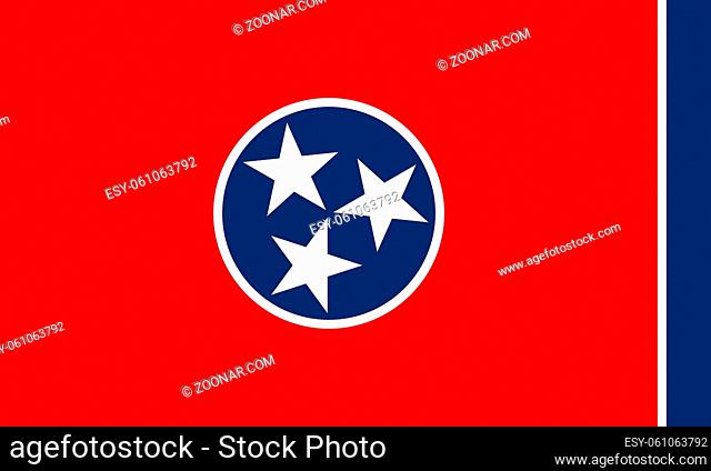 Official Large Flat Flag of Tennessee Horizontal