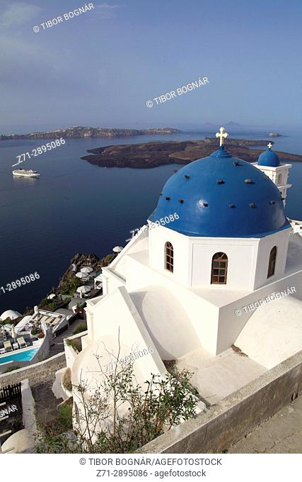 Greece, Cyclades, Santorini, Imerovigli, Anastasi Church,