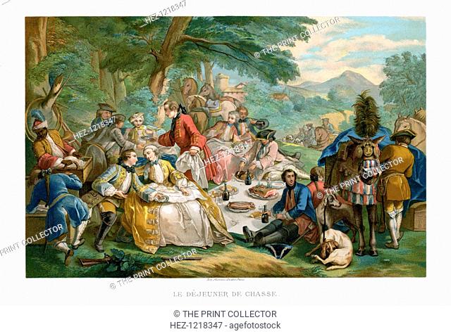 Hunt Breakfast, 1737, (1885). Original painting by Jean Francois de Troy (1679-1752)