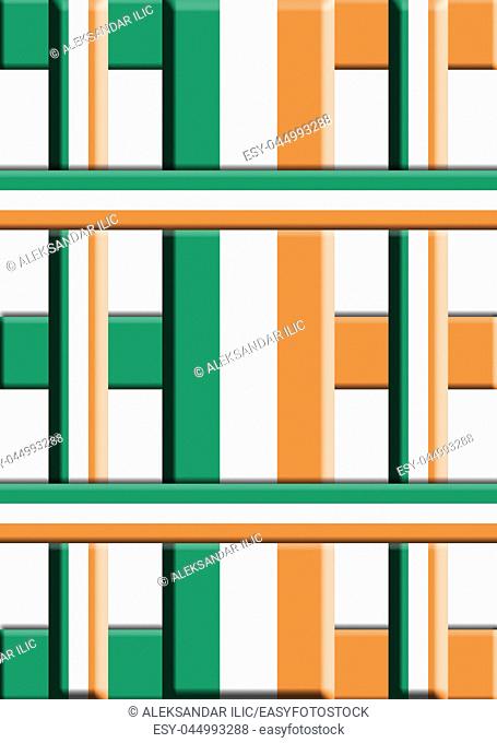 St Patrick's Day Background In Flag Colors 3D illustration