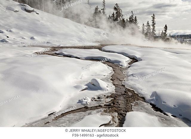 Hot Spring, Winter, Upper Geyser Basin, Yellowstone NP, WY