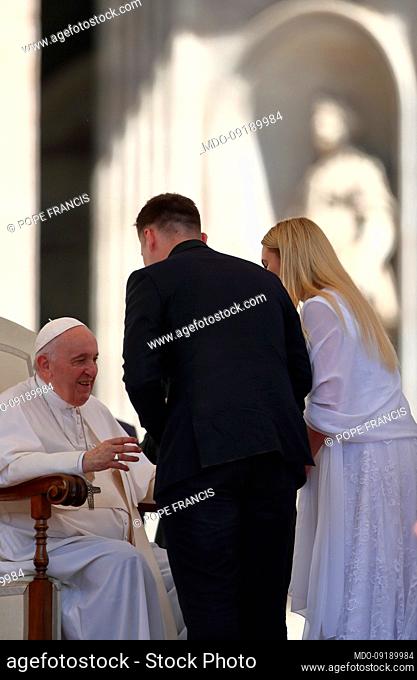 Pope Francis during the General Audience in St. Peter's Square. Vatican City (Vatican), June 1st, 2022.