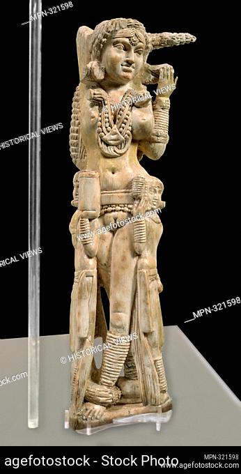 Indian statuette, probably the goddess Lakshmi, divinity of beauty and female fertility, wife of Visnu, part of the Indian pantheon