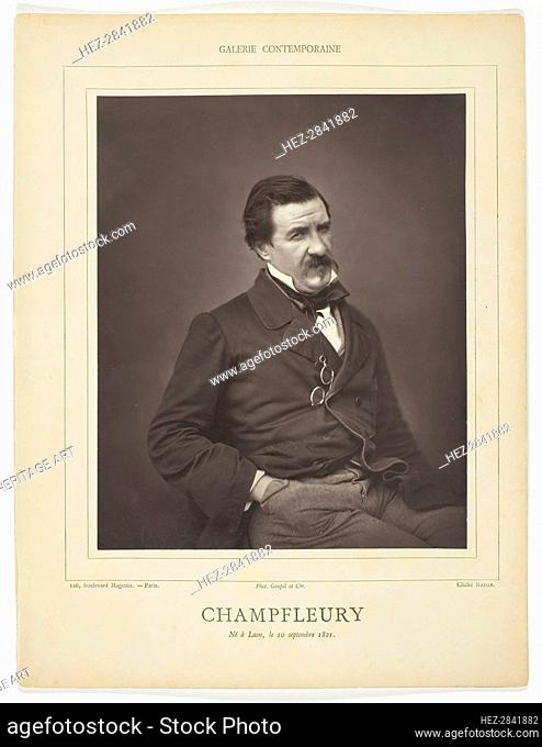 Champfleury (born Jules François Felix Fleury-Husson, French critic and novelist, 1821-1889), c.1855 Creator: Nadar