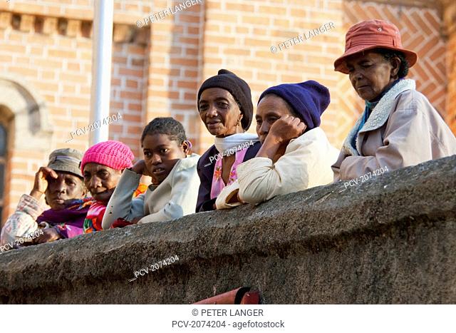 Women By Ambozontany Cathedral, Fianarantsoa, Madagascar