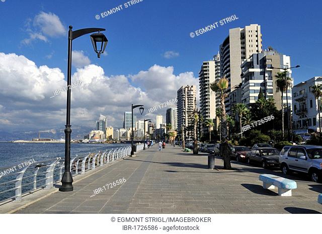 Corniche of Beirut, Beyrouth, Lebanon, Middle East, West Asia