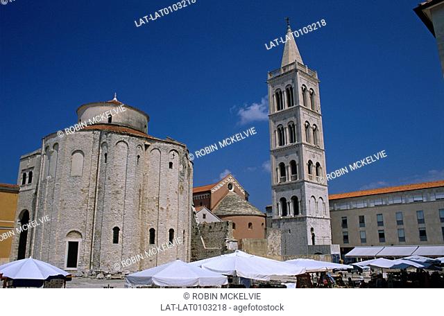 Zadar city dates from Roman times, and it is an important trading post and bishopric on the Adriatic coast