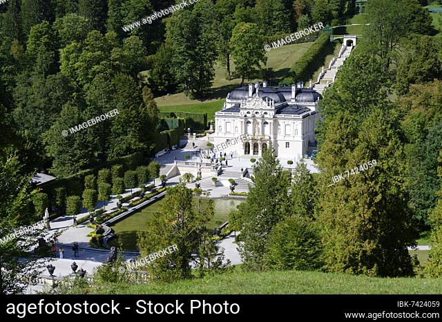 Linderhof Castle, Linderhof, Unterammergau, Bavaria, Germany, Europe