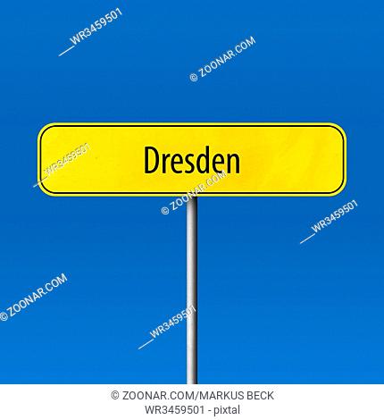Dresden - town sign, place name sign