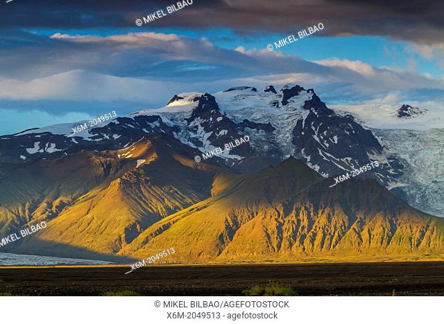 Mountain landscape in south Iceland, Europe