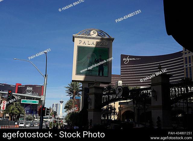 November 14th, 2023, Las Vegas Street Circuit, Las Vegas, FORMULA 1 HEINEKEN SILVER LAS VEGAS GRAND PRIX 2023, in the picture the Palazzo Hotel in Las Vegas