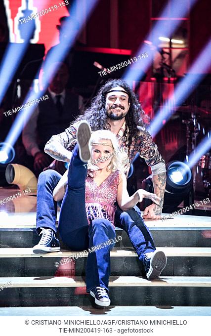 Dani Osvaldo during the performance at the tv show Ballando con le stelle (Dancing with the stars) Rome, ITALY-20-04-2019
