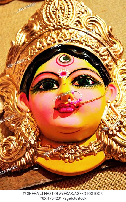 Statue of goddess Durga maa Poona Maharashtra India