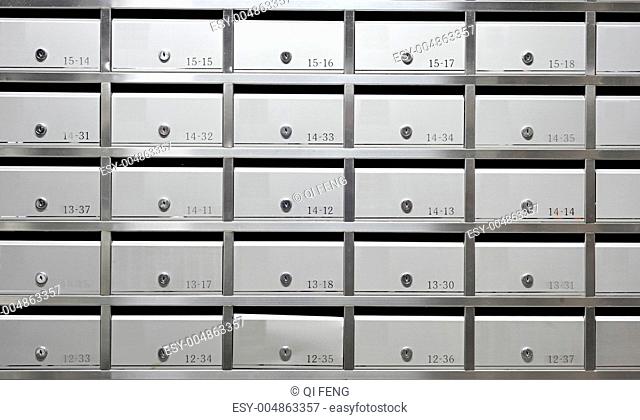 metallic mailbox array tidy
