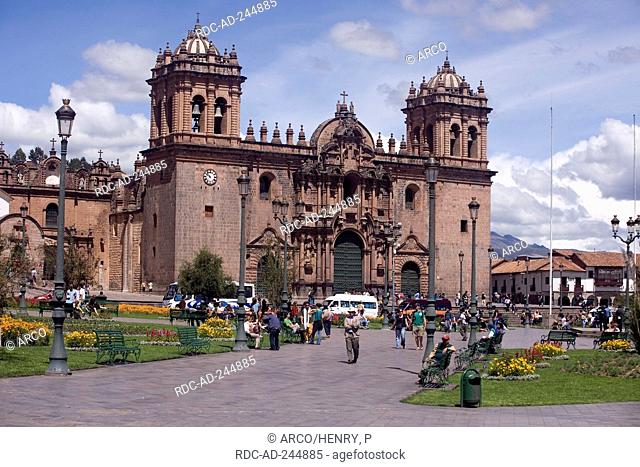Cathedral of Cuzco Plaza de Armas Cuzco province Urubamba Peru Square of Arms