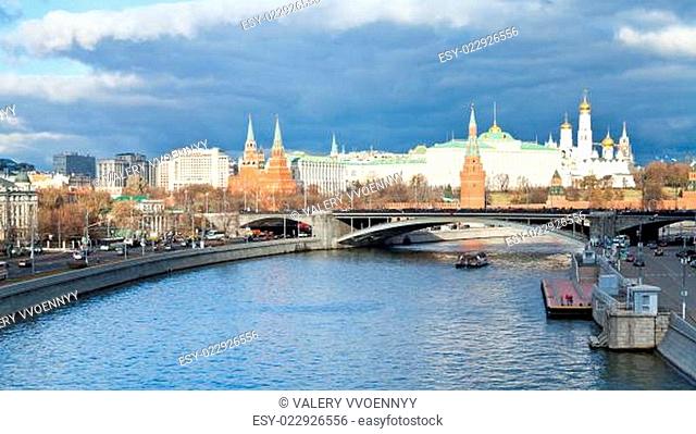 sofiyskaya embankment of Moskva River and Kremlin