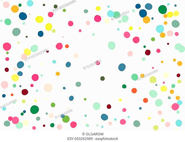 Abstract colorful flying in the air confetti. Isolated on the white background. Vector holiday illustration