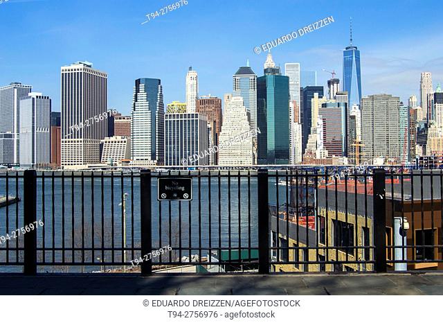 View of the Financial District from the Brooklyn Heights Promenade, New York