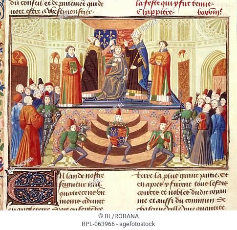 Coronation of Henry IV Miniature The Coronation of King Henry IV. Image taken from Froissart's Chronicles Volume IV part 2