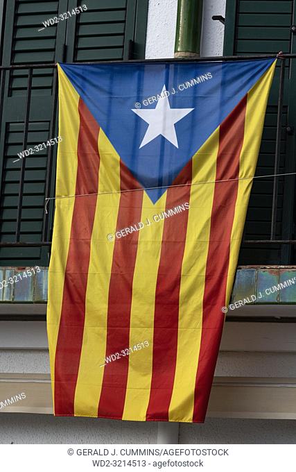 La Senyera Estelada is the flag waved by supporters seeking Catalonia's independence from Spain