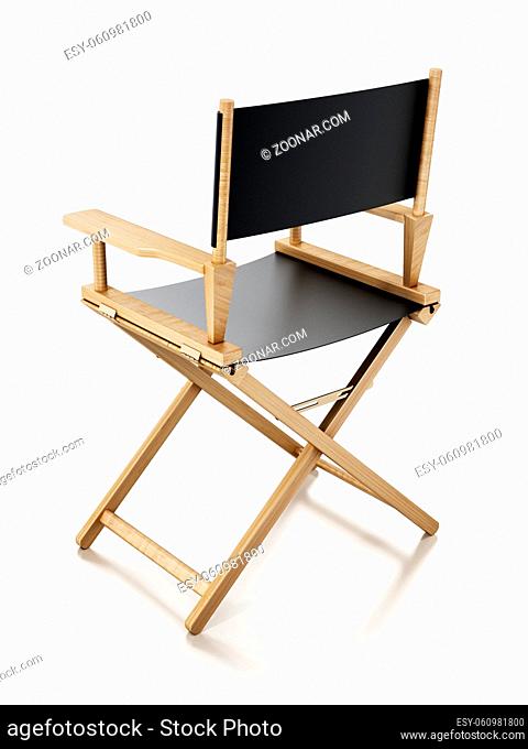 Director's chair isolated on white background. 3D illustration