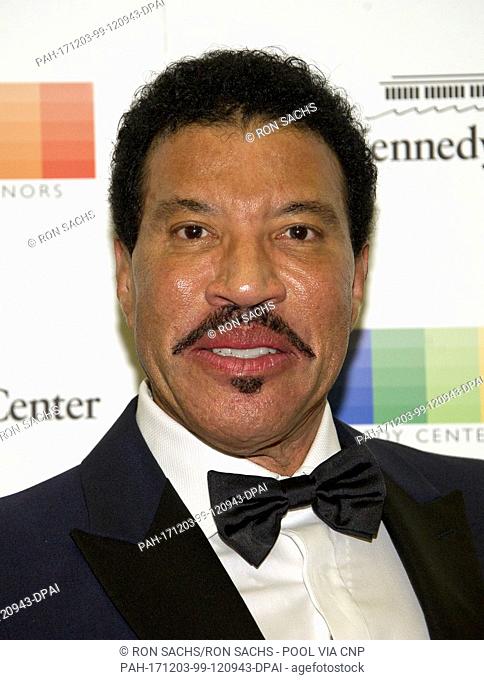 Lionel Richie arrives for the formal Artist's Dinner honoring the recipients of the 40th Annual Kennedy Center Honors hosted by United States Secretary of State...