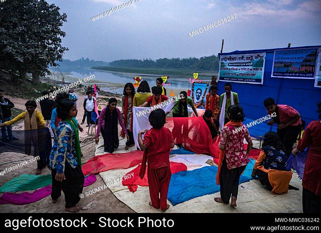 A procession has been organized to save the Jalangi river, an initiative of the students of the Tehatta region with the support of ""Jalangi Nodi bachao...