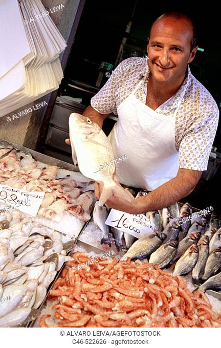 Fish market. Campo della Pescaria market. Venice. Veneto, Italy