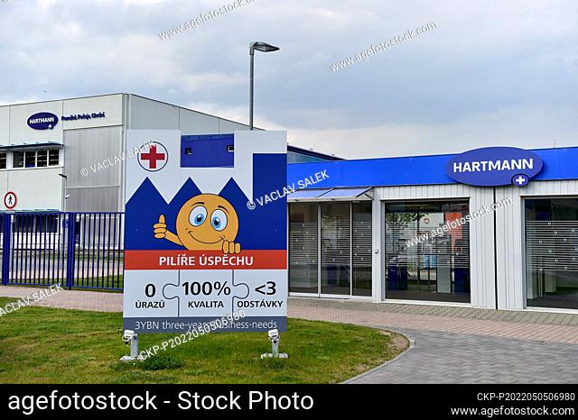 New reception of the factory of the Czech branch of Hartmann-Rico, the largest Czech medical supplies producer, pictured on May 5, 2022, in Veverska Bityska