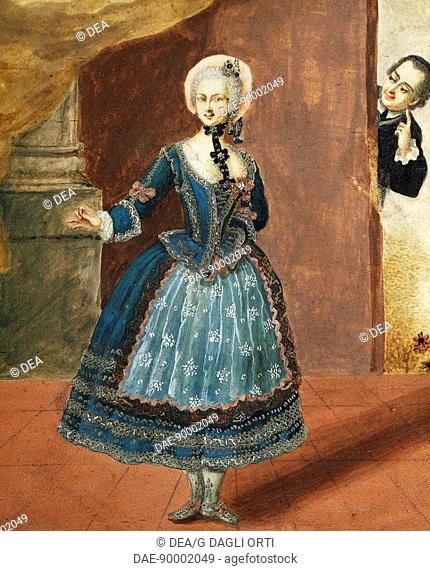 The actress Louise Francoise Contat (1760-1813) in the role of Susanna in The day of madness or The Marriage of Figaro, 1778