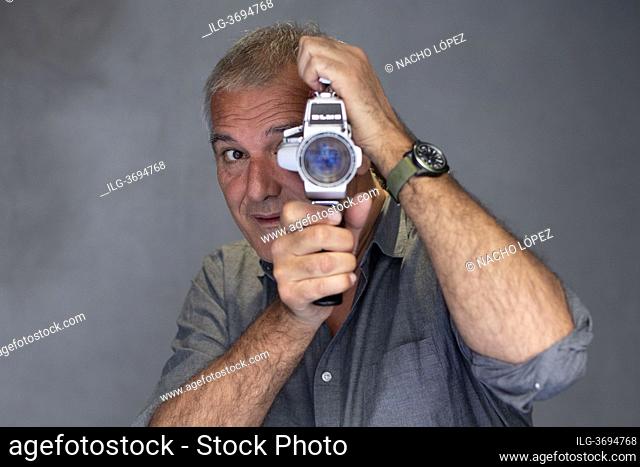 Laurent Cantet poses for a photo session on April 24, 2018 in Madrid, Spain