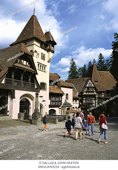 Romania, Wallachia, Prahova County, Siniai, Peles Castle Museum, Medieval houses