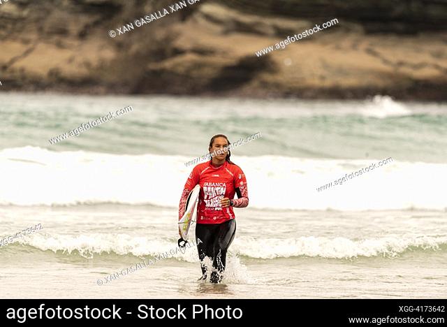 Valdoviño, Spain, 3rd september 2023. Hina-Maria Conradi. world surf league. Pantin classic surf pro 36th edition. woman semi final