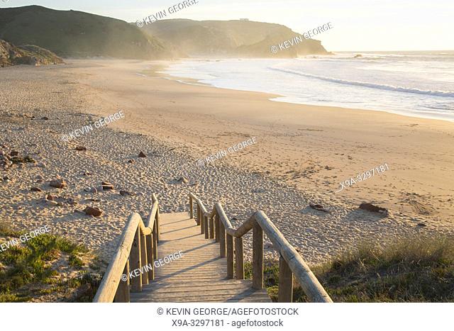 Staircase at Amado Beach; Algarve; Portugal; Europe