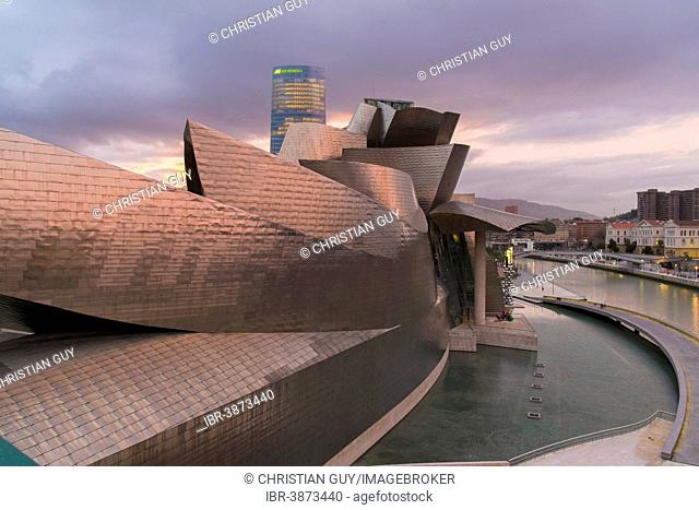 The Guggenheim Museum, designed by Frank Gehry, Bilbao, Vizcaya Province, Basque Country, Spain