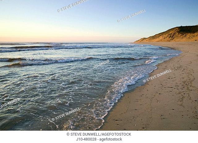 Sunrise, Cahoon Hollow beach, Cape Cod, Wellfleet, Massachusetts. USA