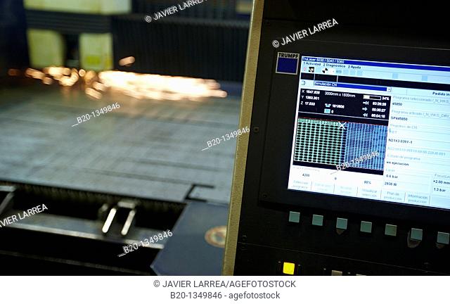 Laser cutting, numerical control, metallurgy, Gipuzkoa, Euskadi, Spain