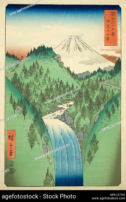 In the Mountains of Izu Province (Izu no sanchu), from the series ""Thirty-six Views of Mount Fuji (Fuji sanjurokkei)"" - 1858 - Utagawa Hiroshige ?? ??...