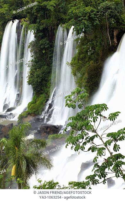 Argentina, Misiones, Iguazu National Park  The impressive Iguazu waterfalls - A world heritage site