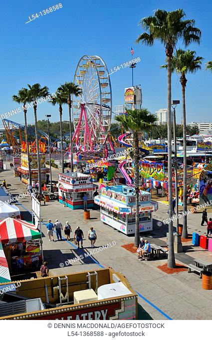 Florida State Fair Tampa Florida Midway at Carnival