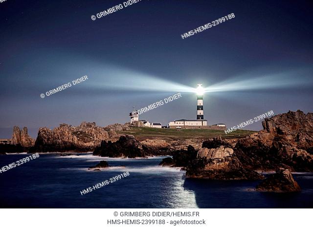 France, Finistere, Ouessant, Lampaul, Creac'h lighthouse, listed as Historical Monument