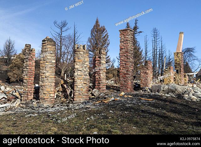 Louisville, Colorado - The remains after the Marshall Fire, Colorado's most destructive wildfire, which destroyed 1, 000 homes in December 2021