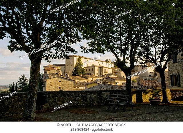 Italy, Umbria, Montone.  Medieval hill town
