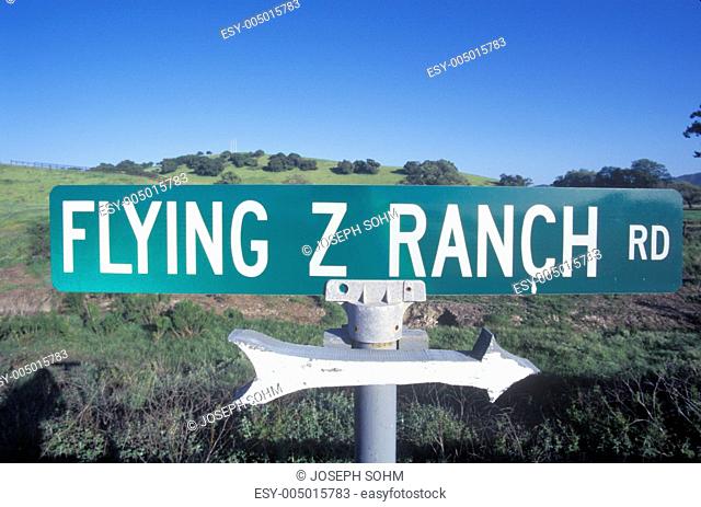 A sign that reads Flying Z Ranch Rd