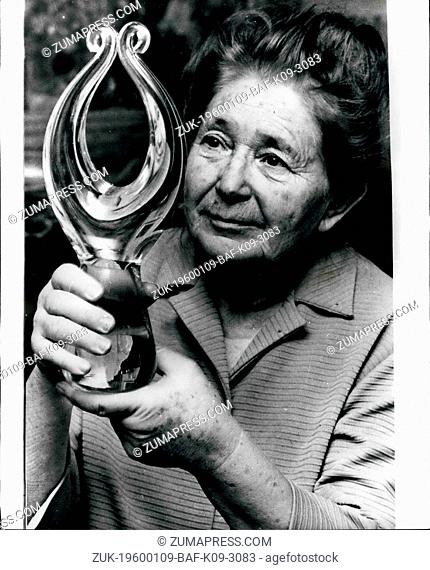 1968 - An Artist in glass.: Czechoslovak artist of merit Professor Ludvika Smrckova is celebrating her 75th birthday full of working elan